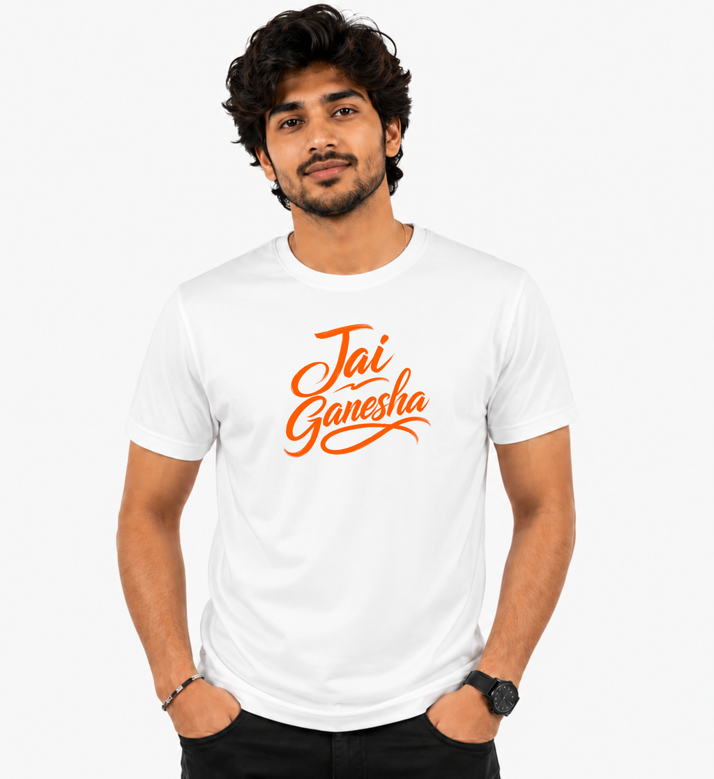 LORD GANESHA T SHIRT-WHITE