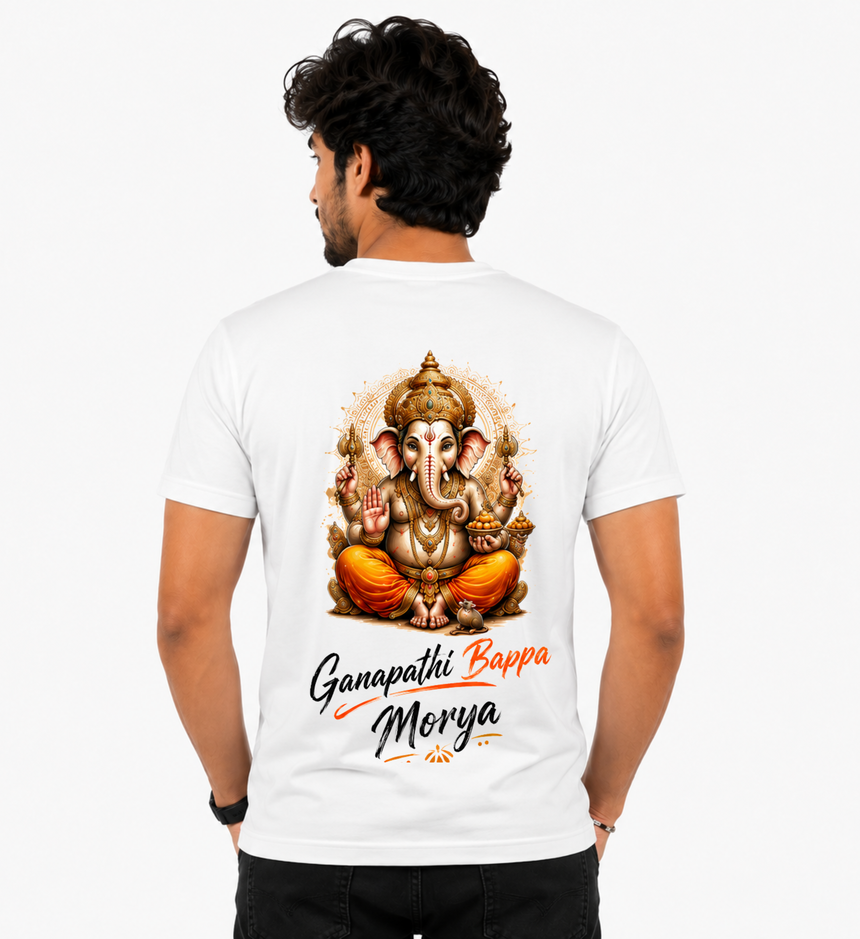 LORD GANESHA T SHIRT-WHITE