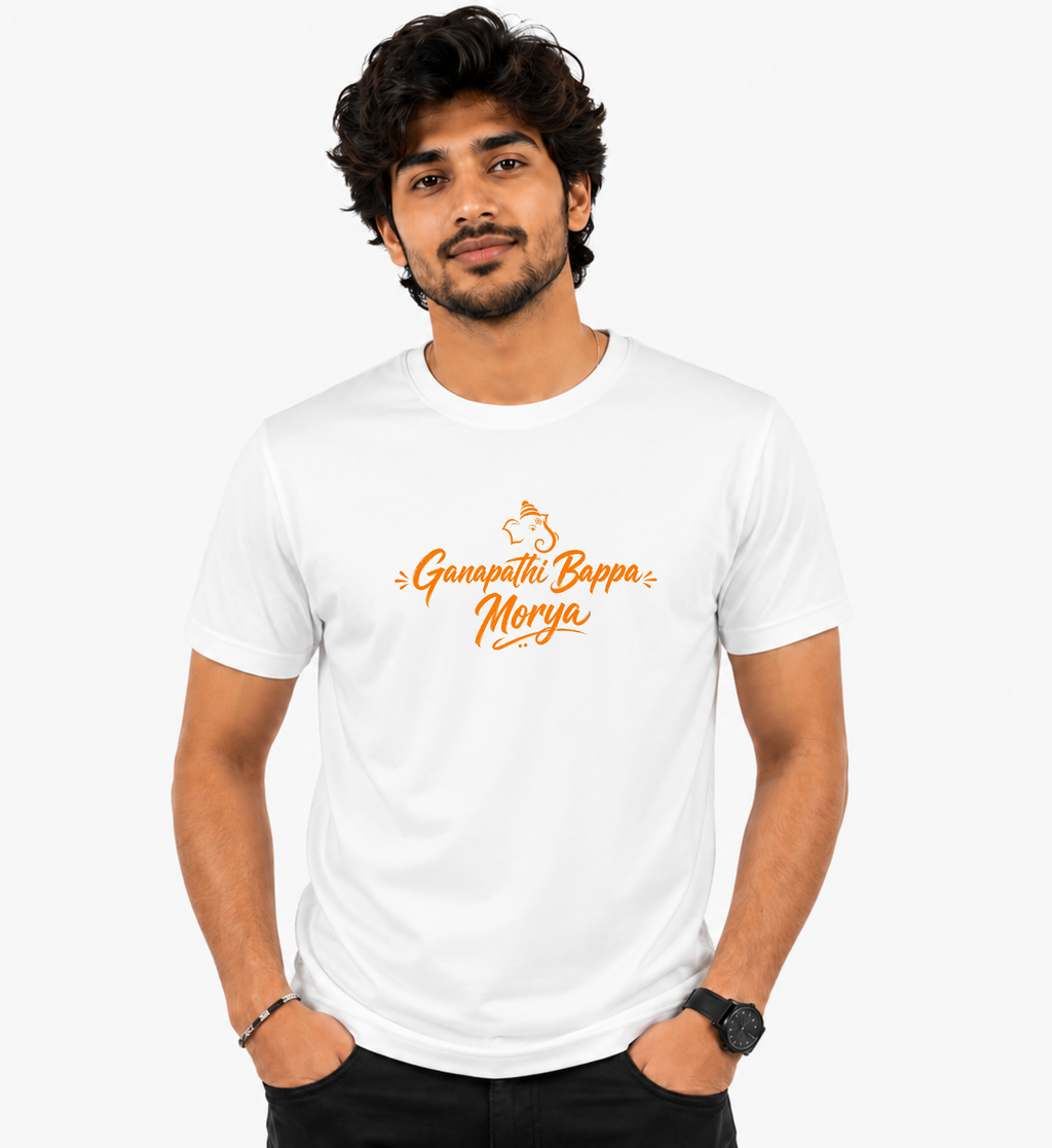 LORD GANESHA T SHIRT-WHITE