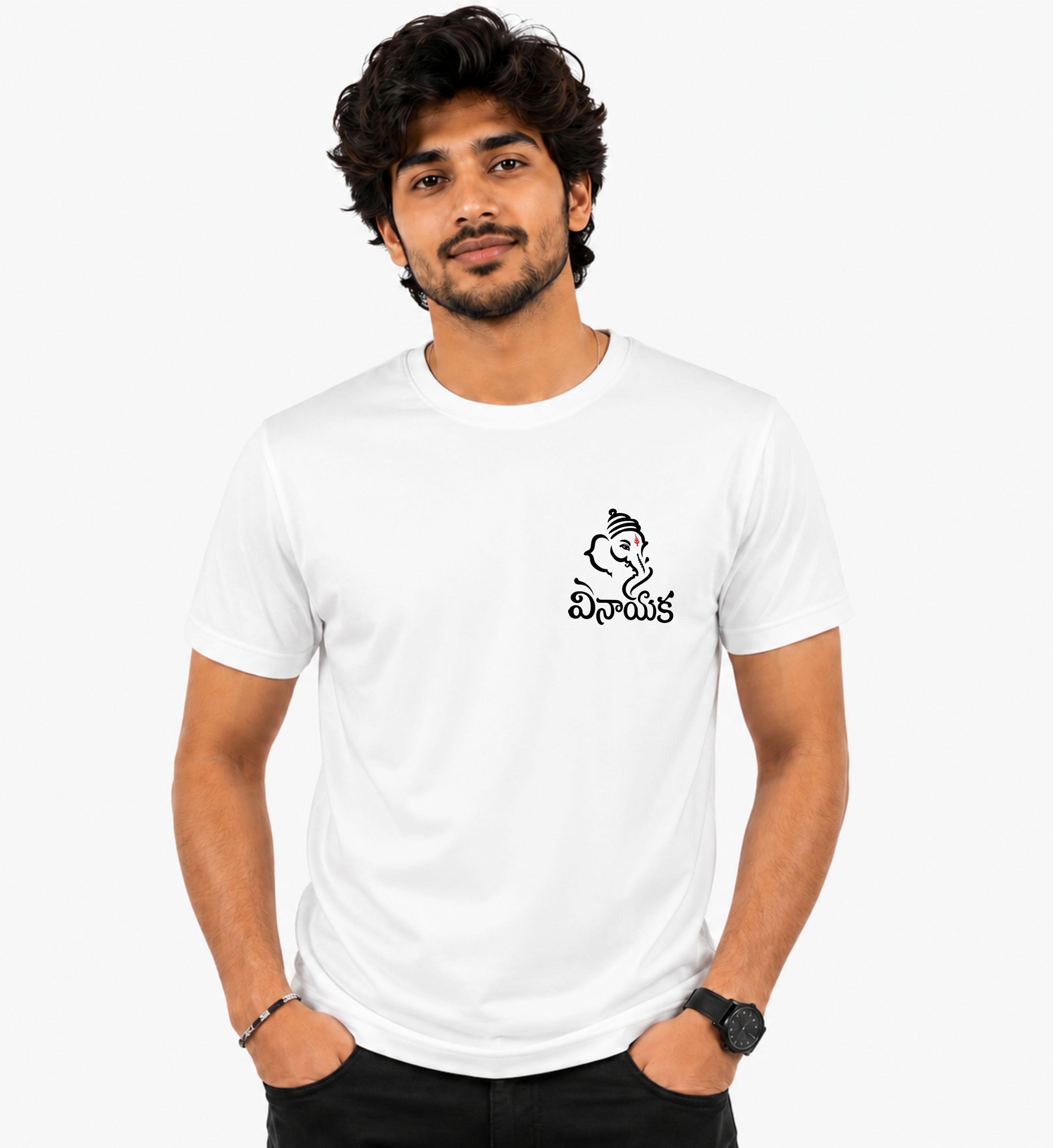 LORD GANESHA T SHIRT-WHITE