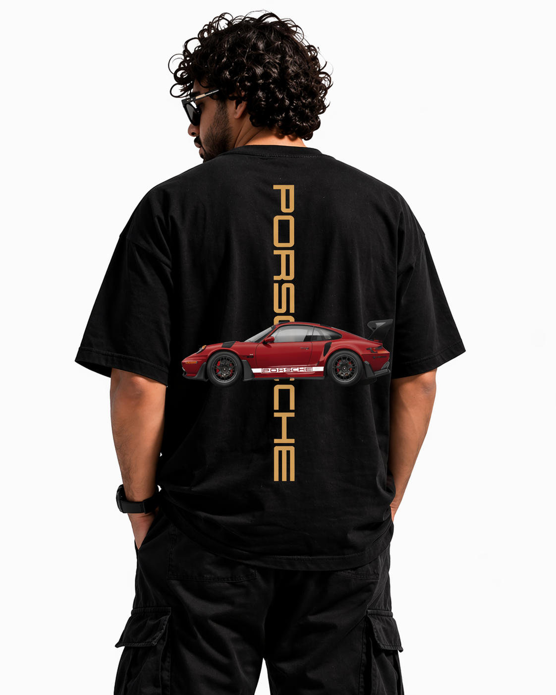 Porsche Oversized unisex T-Shirt – Black