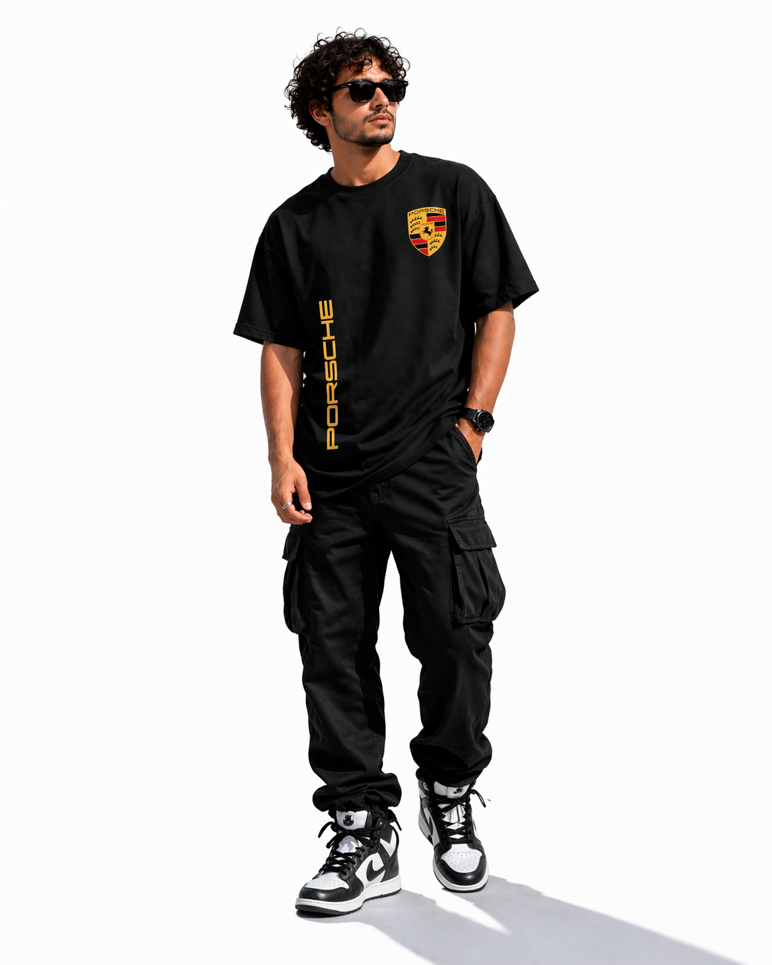 Porsche Oversized unisex T-Shirt – Black