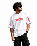 Born Chaos White Oversized Unisex T-Shirt