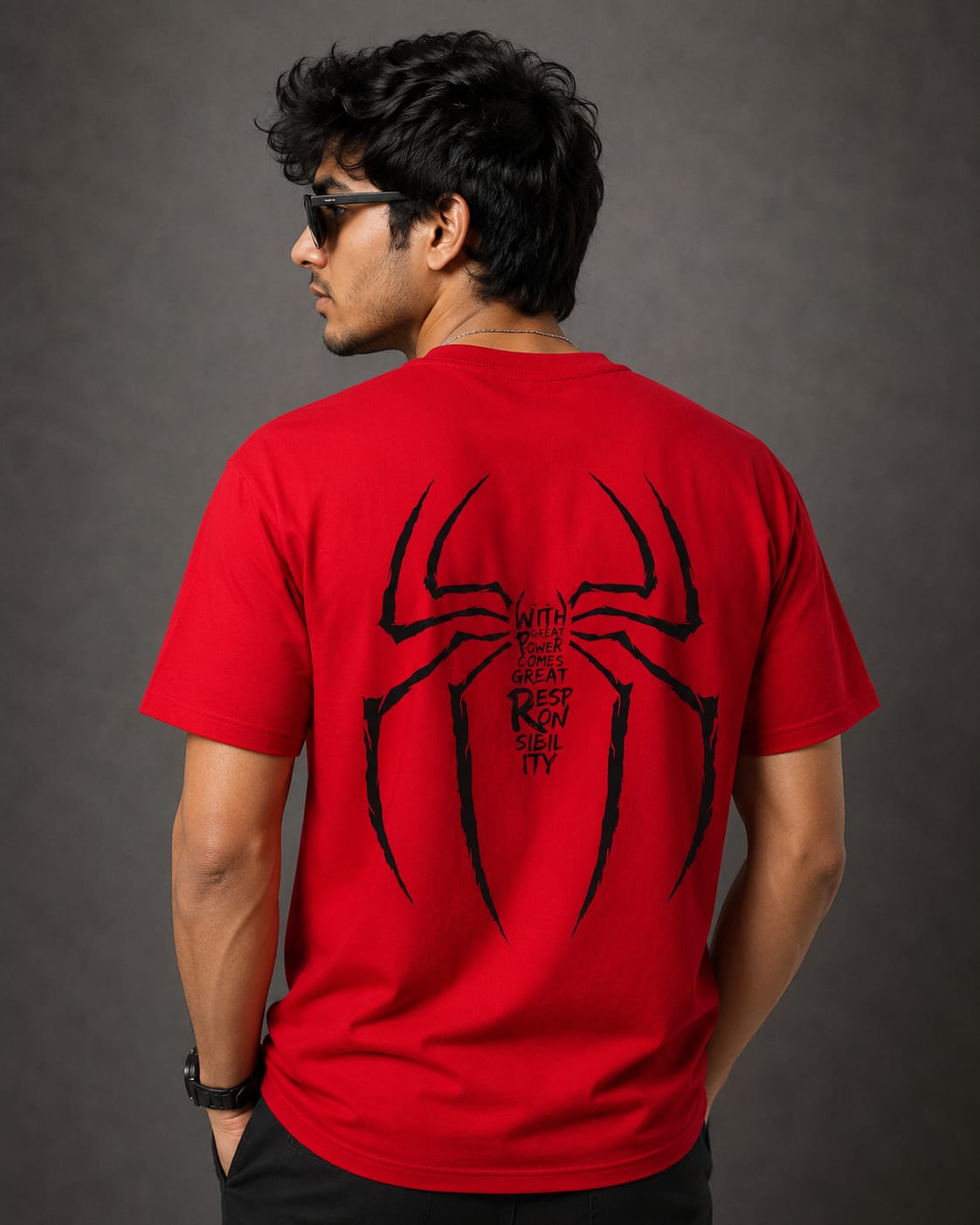 Spider-Man oversized Tshirt-Red