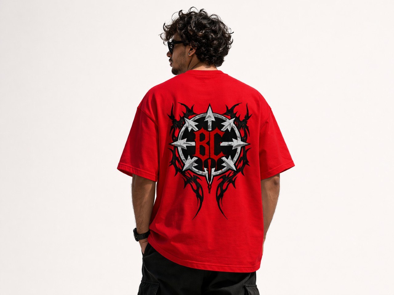 Born Chaos Red Oversized Unisex T-Shirt