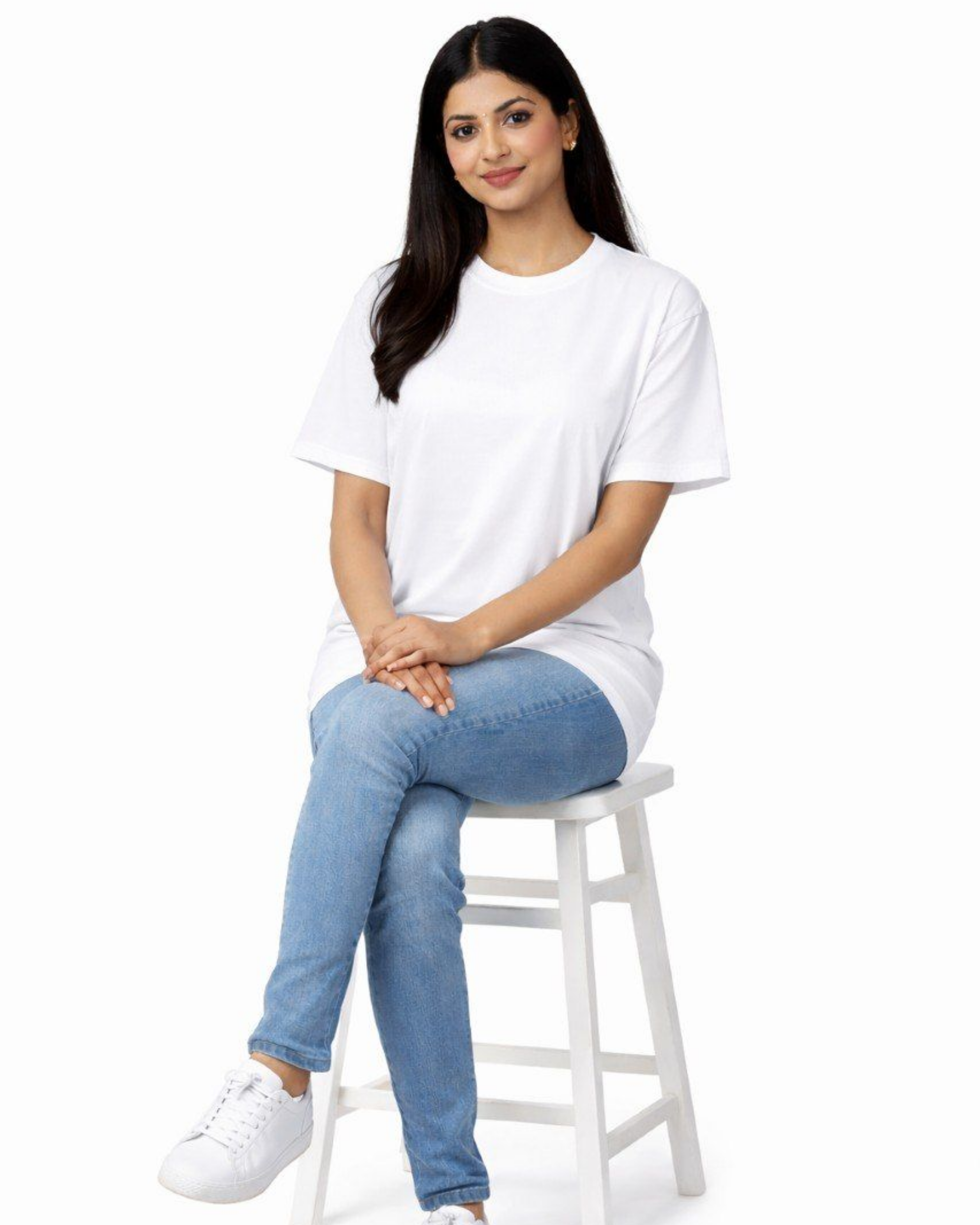White Plain Oversized Unisex T-Shirt | 100% Premium Cotton