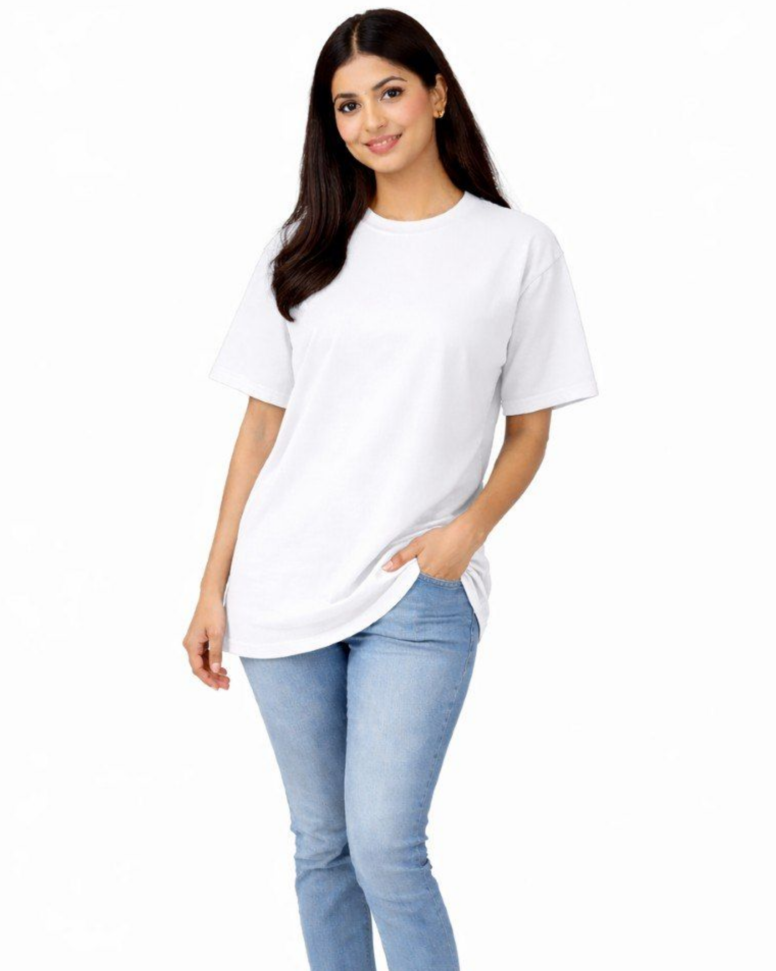 White Plain Oversized Unisex T-Shirt | 100% Premium Cotton
