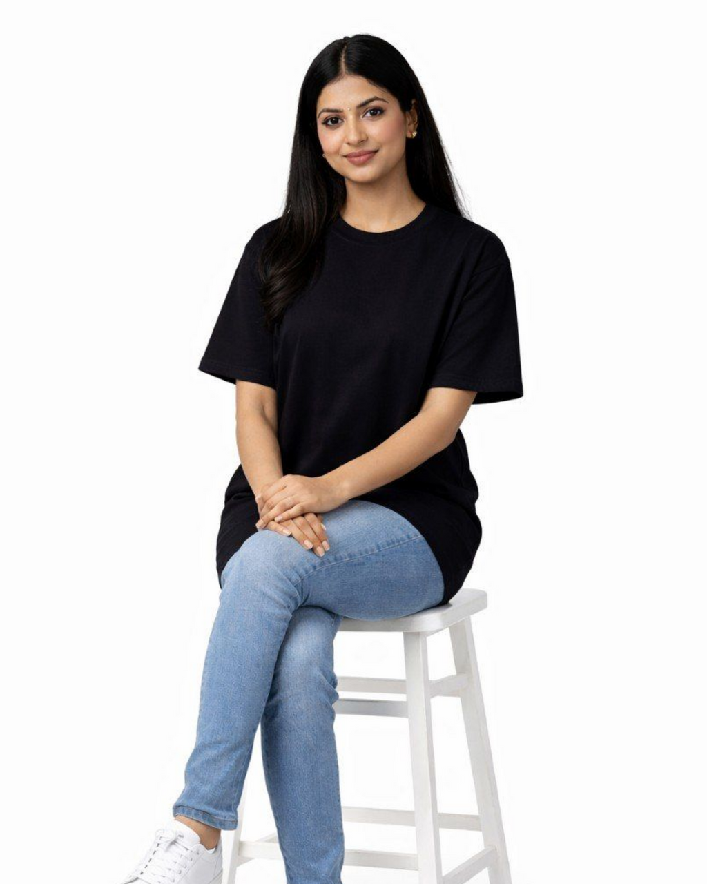 Black Plain Oversized Unisex T-Shirt | 100% Premium Cotton