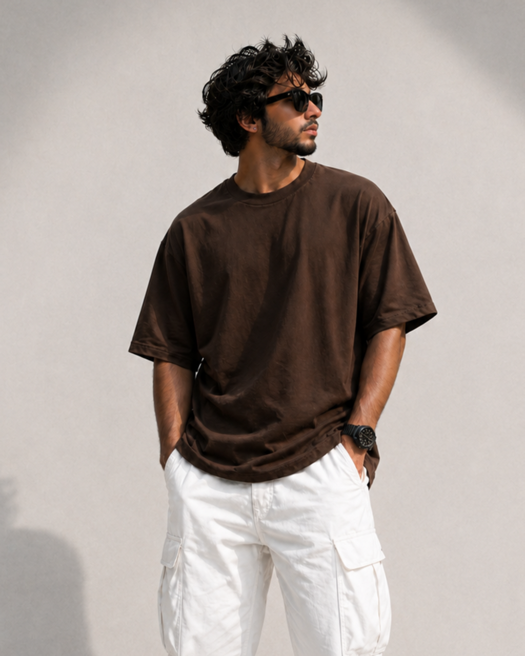 Brown Plain Oversized T-Shirt | 100% Premium Cotton