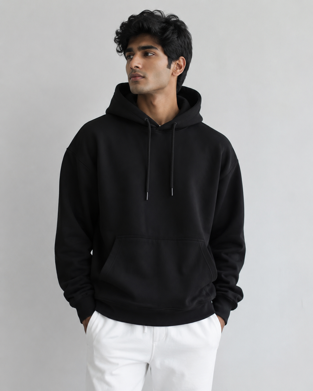 Black Regular Hoodie