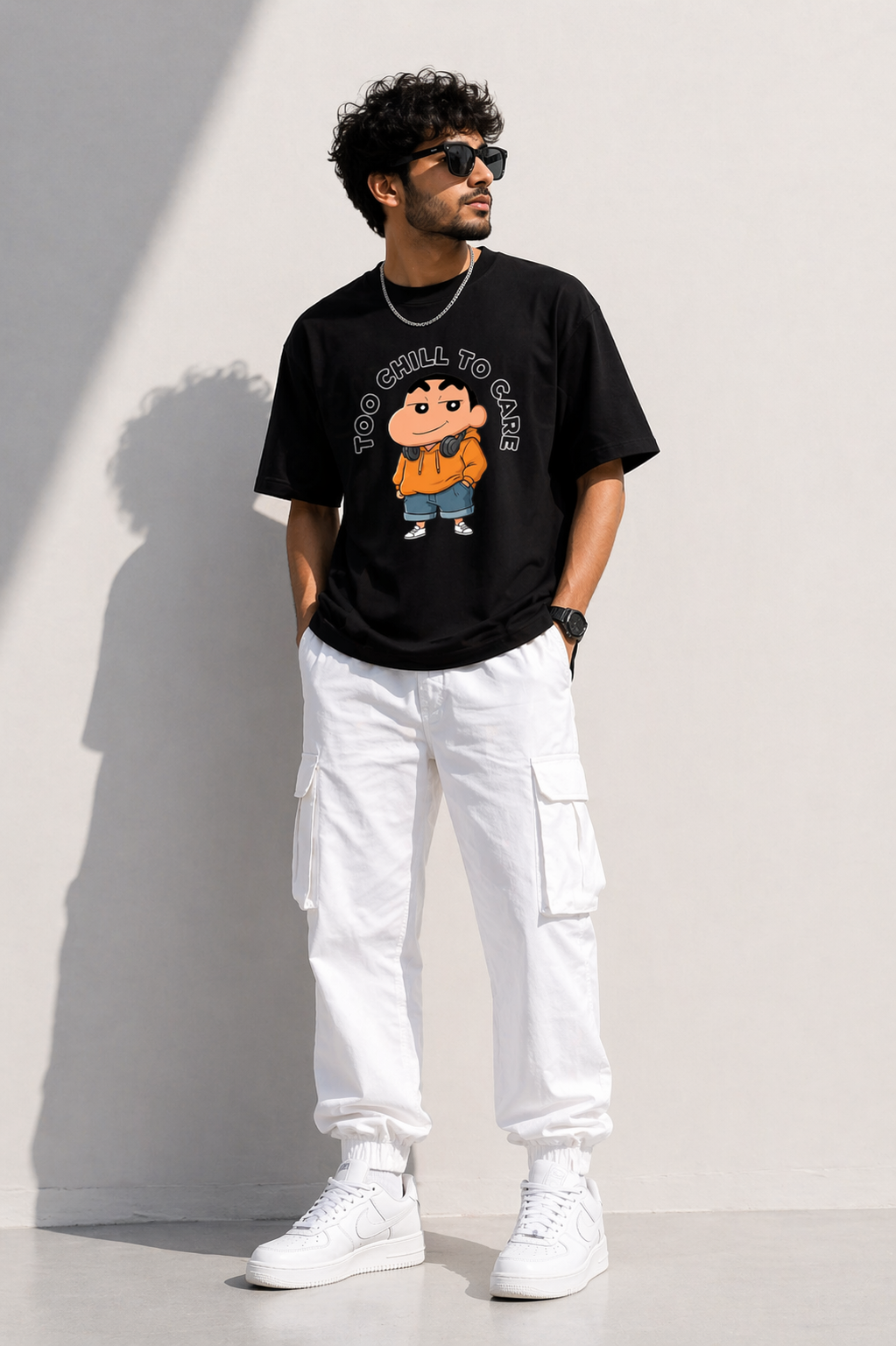 Too Chill To Care Oversized Unisex T-Shirt