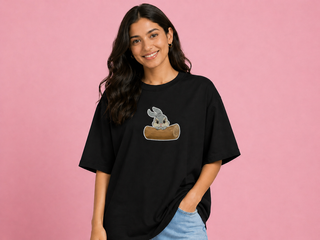 Cute Bunny Oversized Unisex T-Shirt