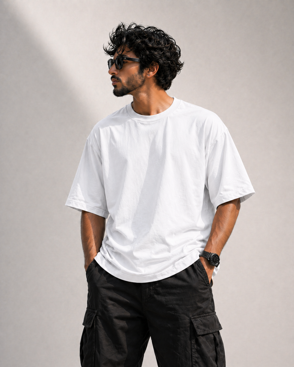 White Plain Oversized T-Shirt | 100% Premium Cotton