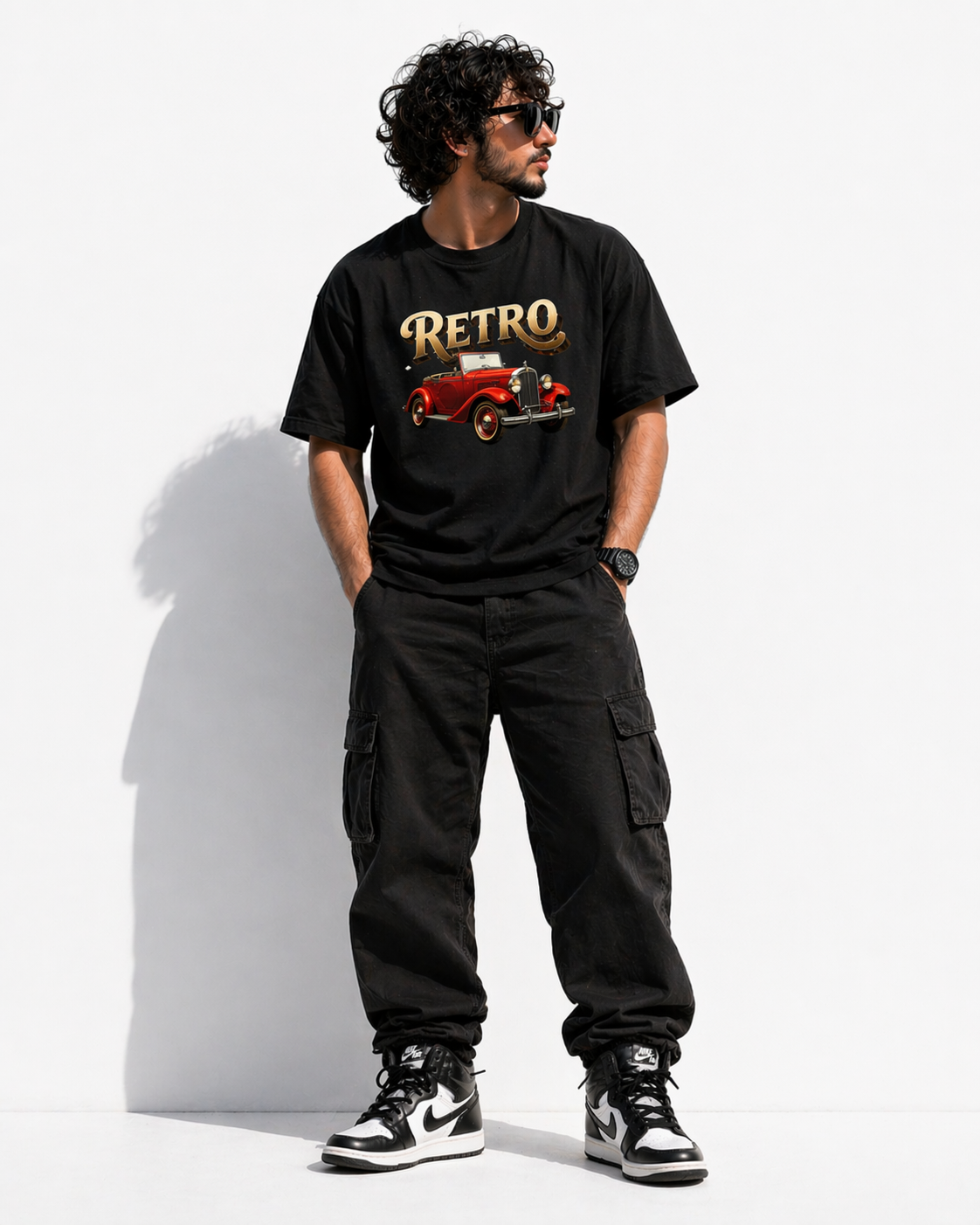Retro Classic Red unisex oversized Car Tee