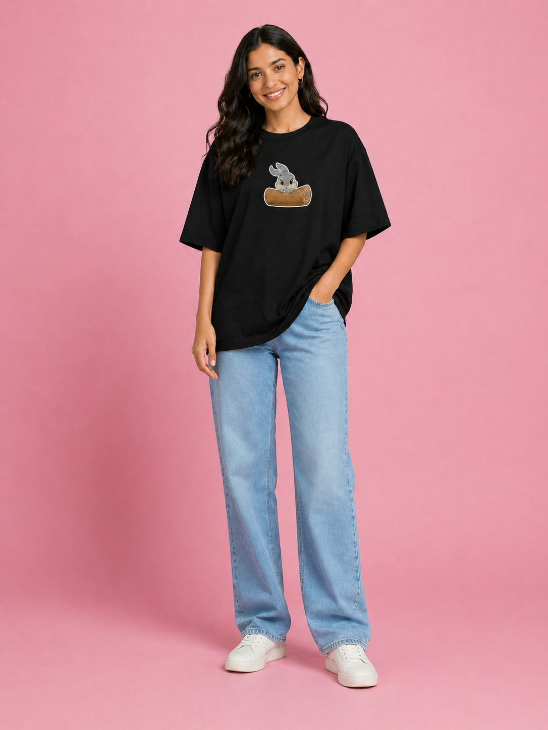 Cute Bunny Oversized Unisex T-Shirt