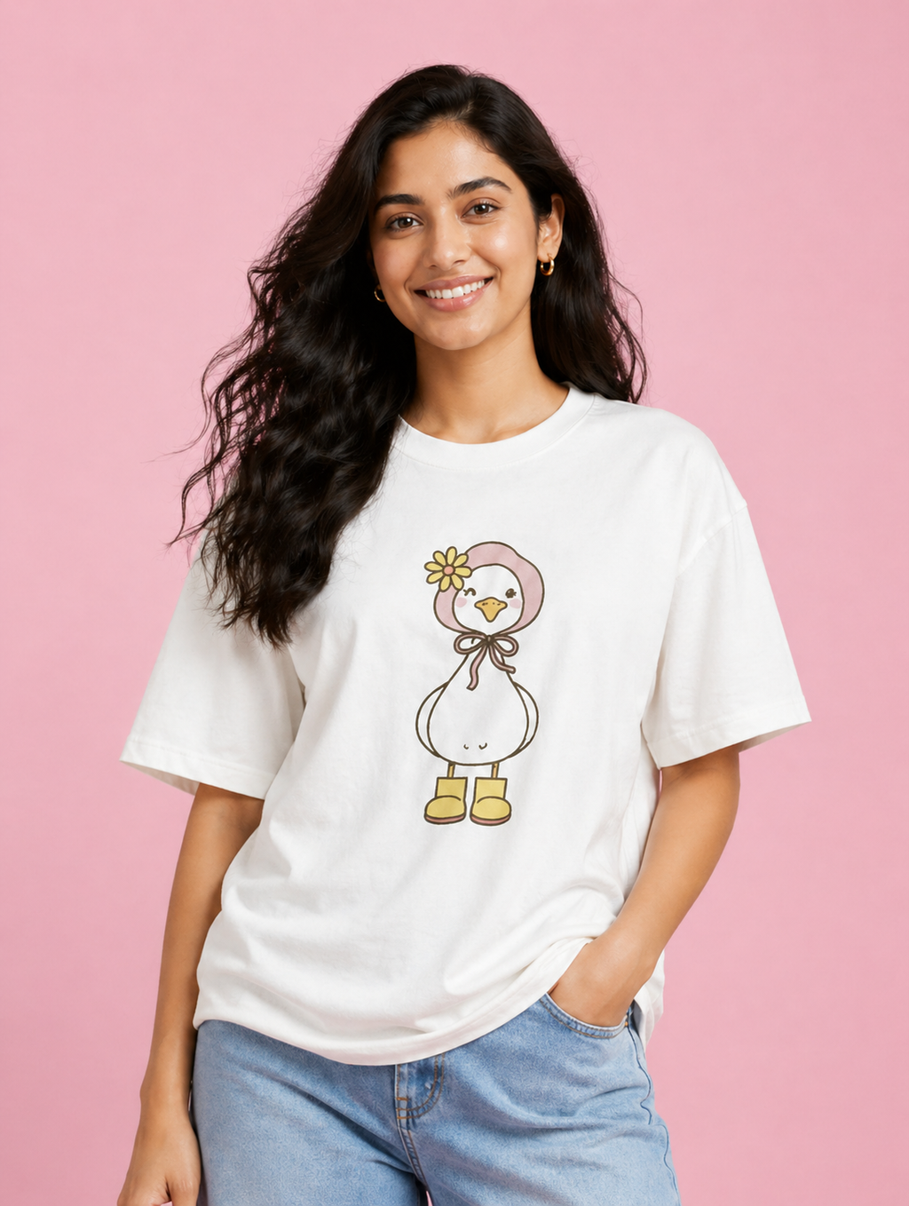 Cute Duck Oversized Unisex T-Shirt