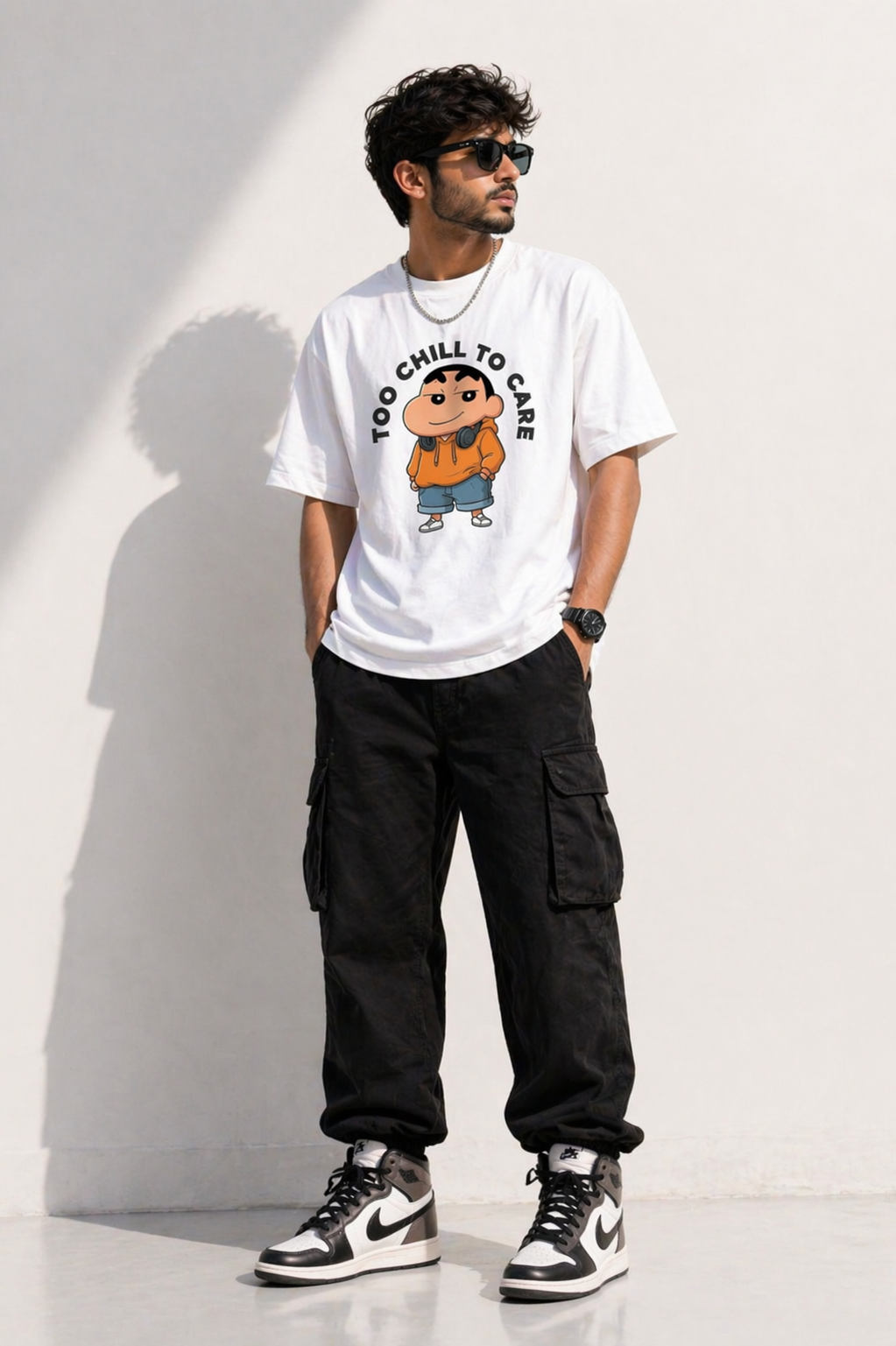 Too Chill To Care Oversized Unisex T-Shirt