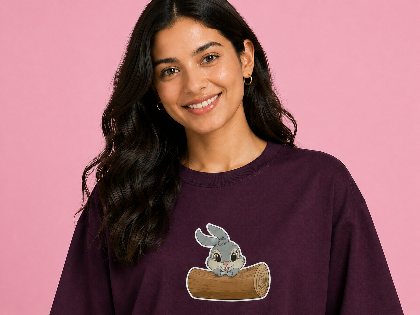 Cute Bunny Oversized Unisex T-Shirt