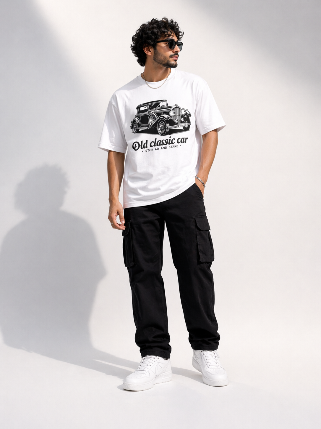 Vintage Old Classic unisex oversized Car Tee