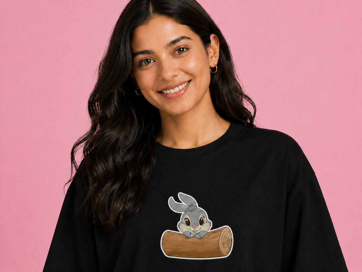 Cute Bunny Oversized Unisex T-Shirt
