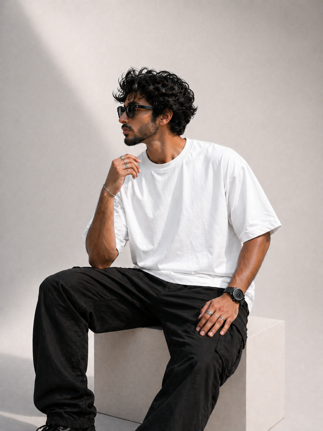 White Plain Oversized T-Shirt | 100% Premium Cotton