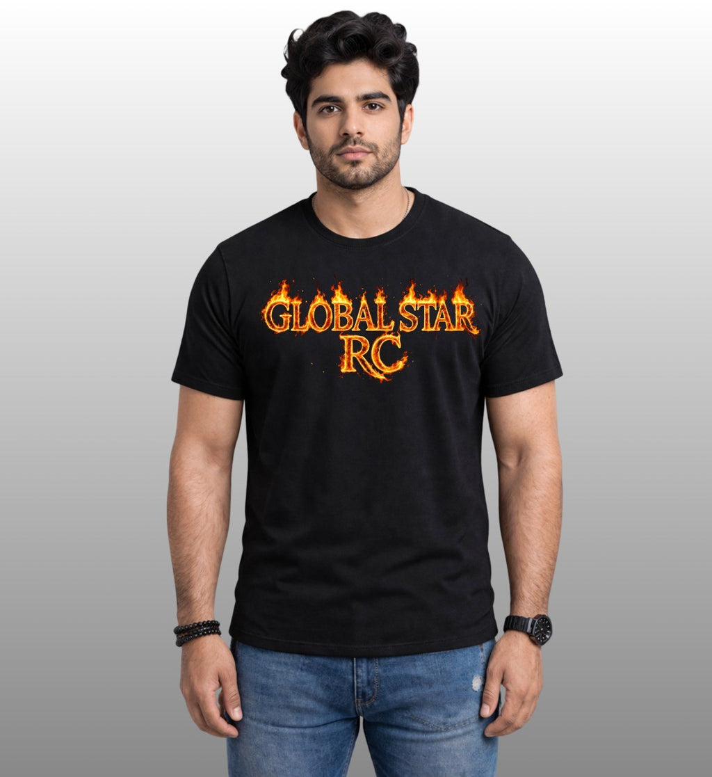 Global Star RC Fire regular T-Shirt Black-100% Premium Cotton