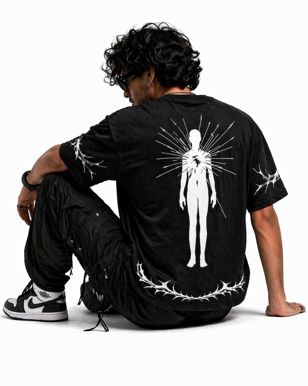 Born From Pain Black Oversized Unisex T-Shirt