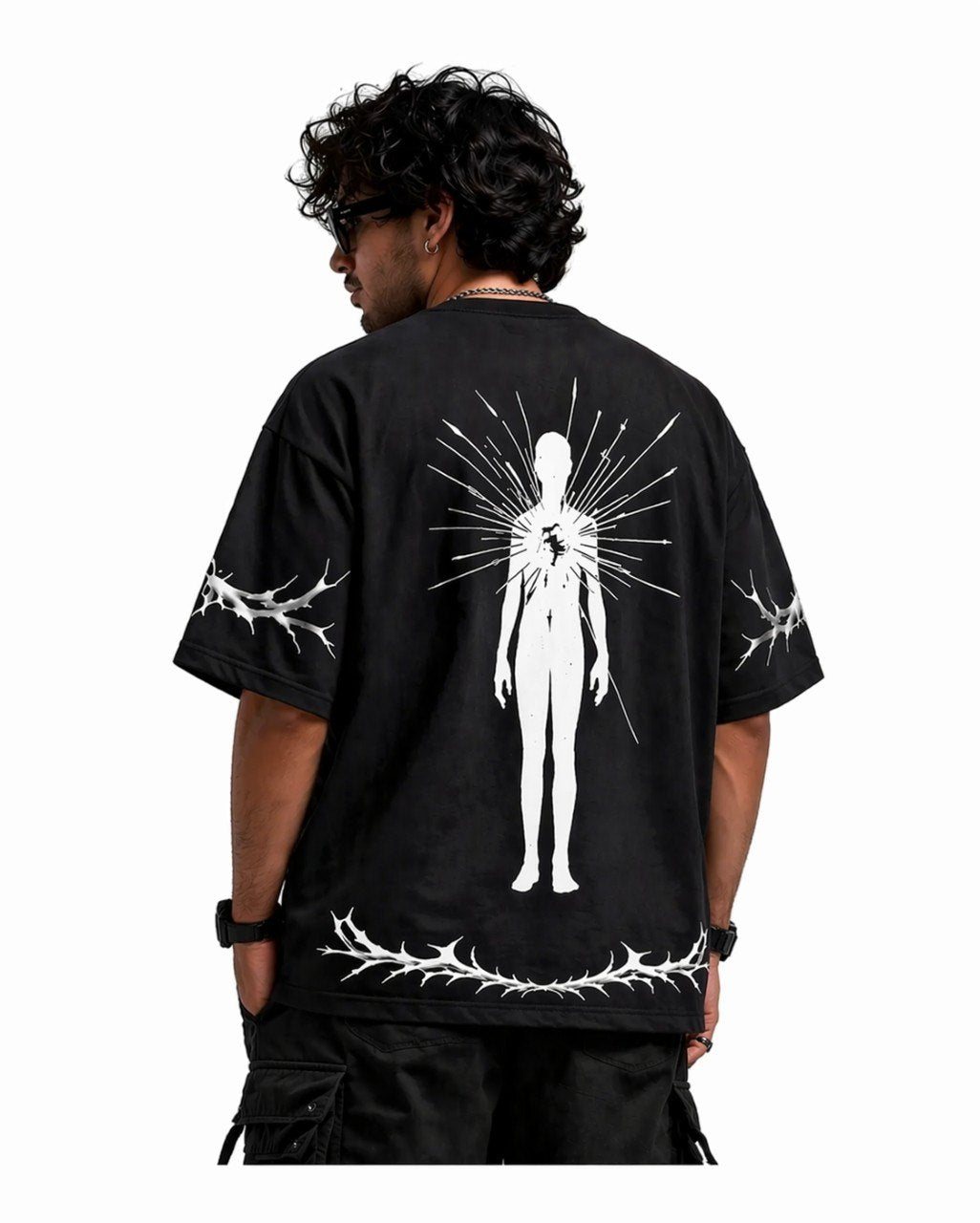 Born From Pain Black Oversized Unisex T-Shirt