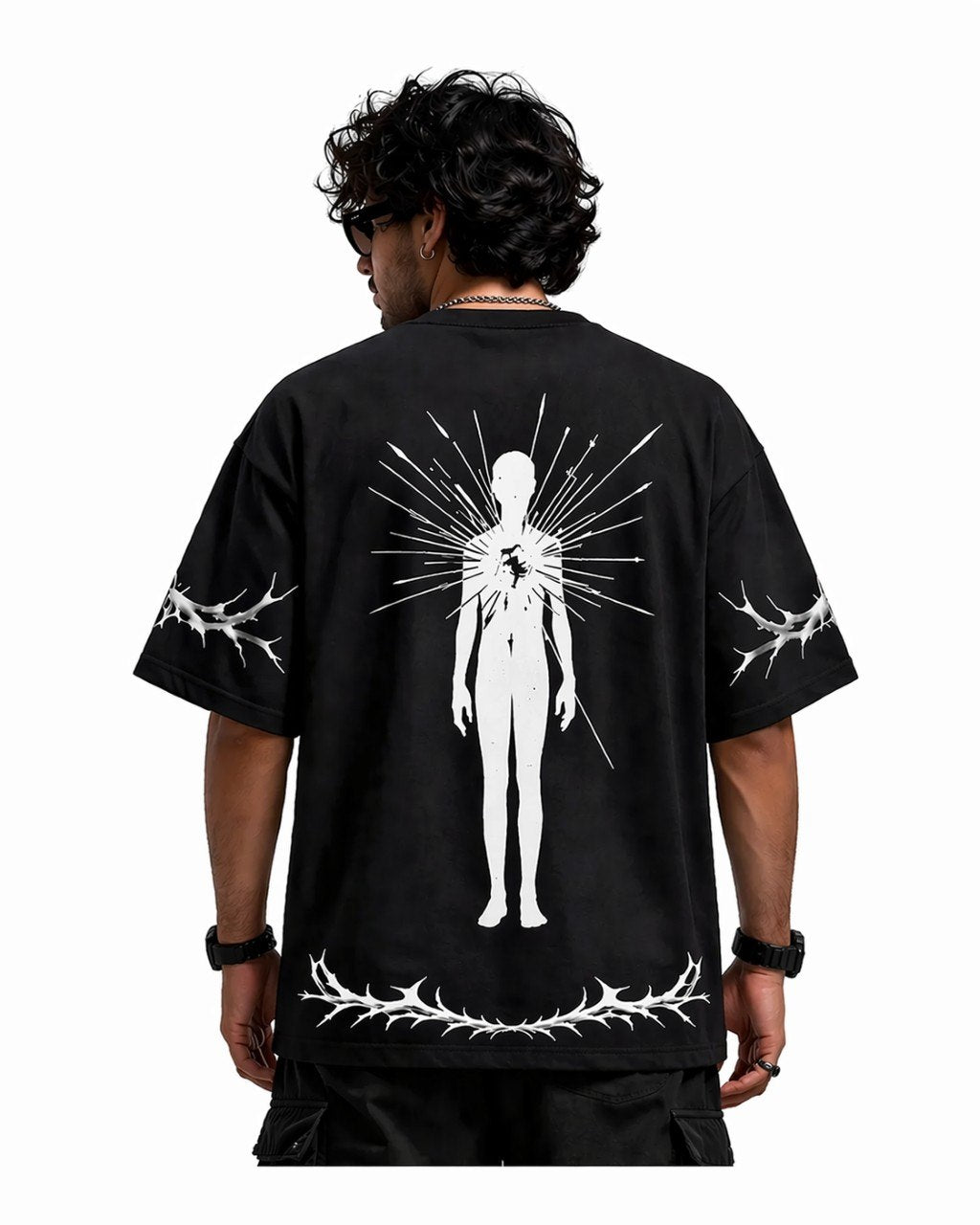 Born From Pain Black Oversized Unisex T-Shirt