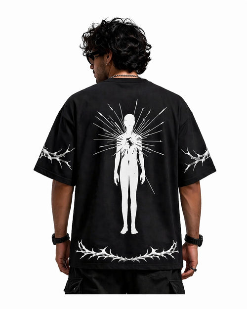 Born From Pain Black Oversized Unisex T-Shirt