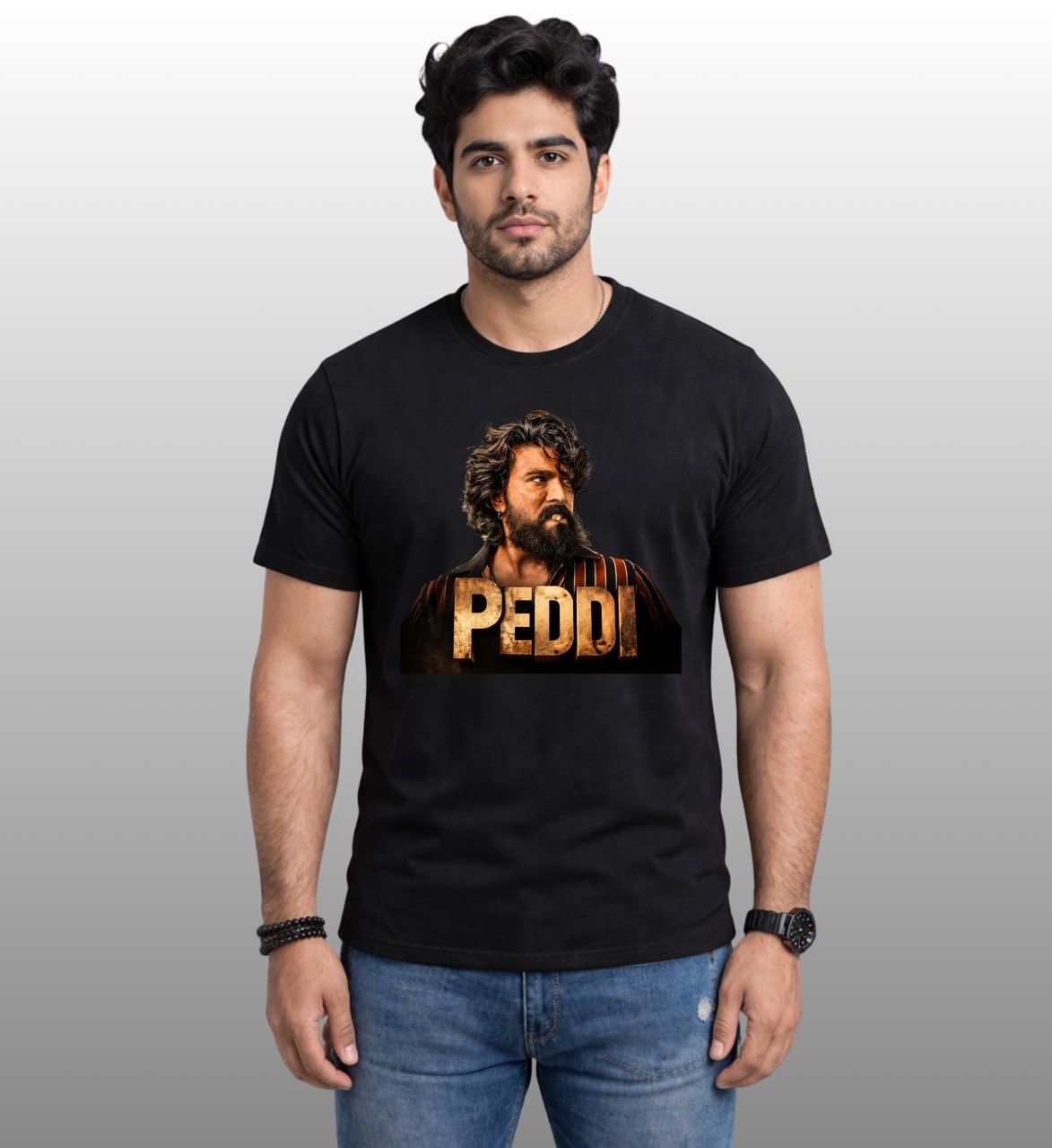 Peddi Power regular T-Shirt Black-100% Premium Cotton