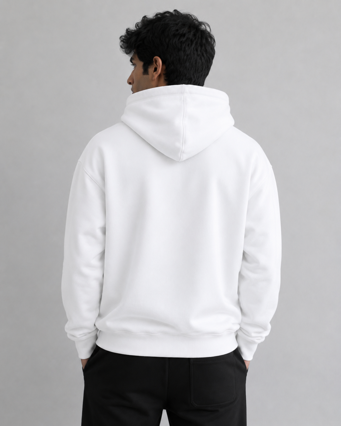 White Regular Hoodie